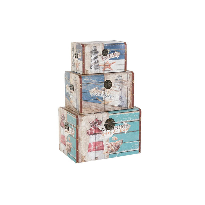 Cufăr DKD Home Decor Lemn Poliuretan Multicolor (60 x 40 x 39,5 cm)