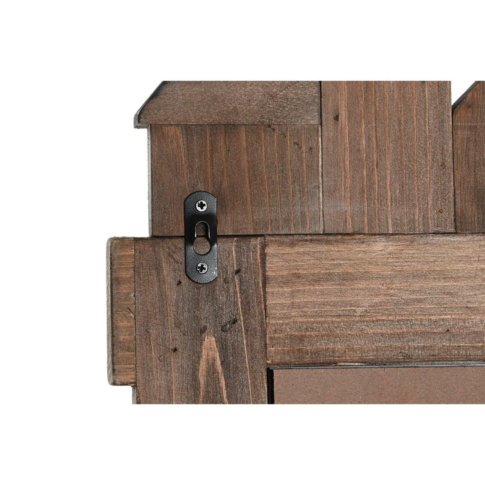 Oglindă de perete DKD Home Decor Finisaj învechit Geam Metal Maro (40 x 9 x 68 cm)