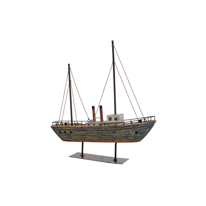 Figură Decorativă DKD Home Decor 37,5 x 8,5 x 41 cm Finisaj învechit Multicolor Barco