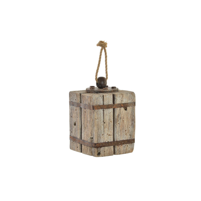 Opritor de ușă DKD Home Decor Iută Lemn Metal Aluminiu 14 x 14 x 23,5 cm