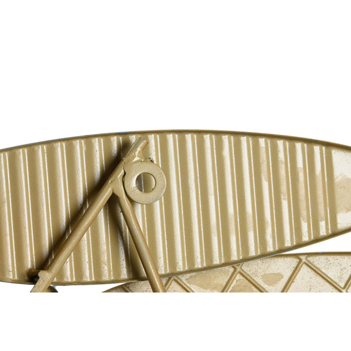 Decorațiune de Perete DKD Home Decor Auriu* Metal Pești (96 x 37 x 3 cm)