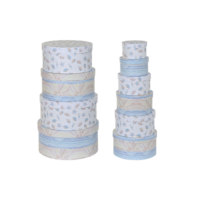 Set de cutii de depozitare, cu posibilitate de stivuire DKD Home Decor Infantil Multicolor Carton (37,5 x 37,5 x 18 cm)