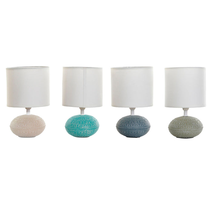 Lampă de masă DKD Home Decor Roșu Bej Albastru Galben Gresie 220 V 25 W 4 Piese 14 x 14 x 23 cm