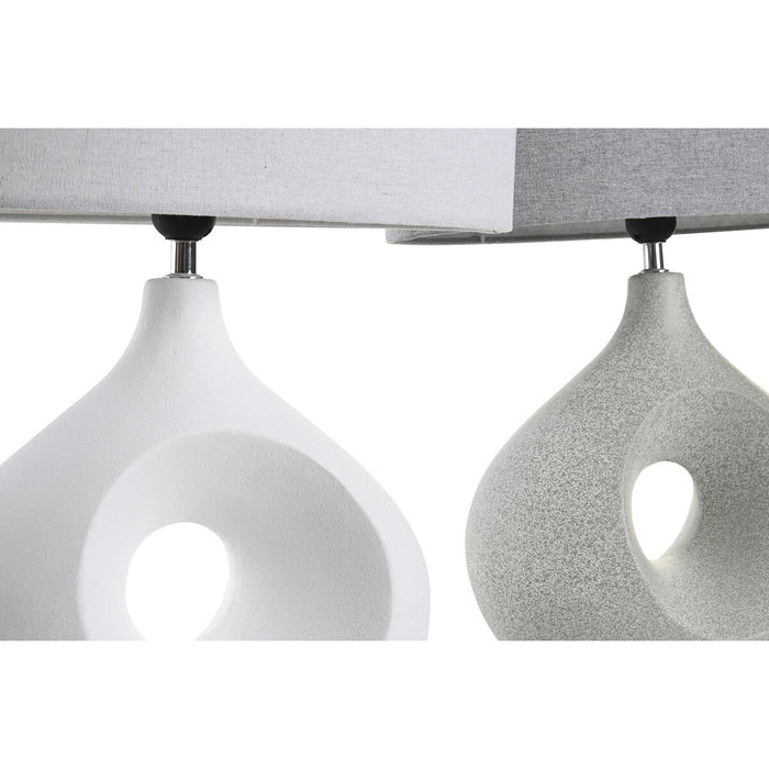 Lampă de masă DKD Home Decor 44 x 21 x 57 cm Gri Alb Gresie 220 V 50 W (2 Unități)