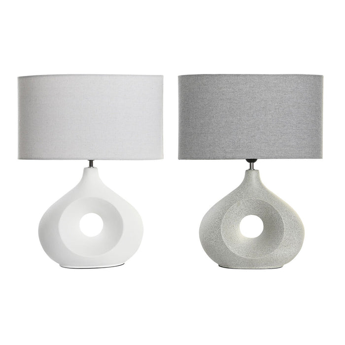 Lampă de masă DKD Home Decor 44 x 21 x 57 cm Gri Alb Gresie 220 V 50 W (2 Unități)