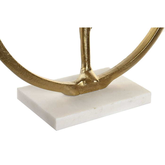 Figură Decorativă DKD Home Decor 33 x 11 x 35,5 cm 36 x 10 x 36 cm Auriu* Alb Yoga (2 Unități)