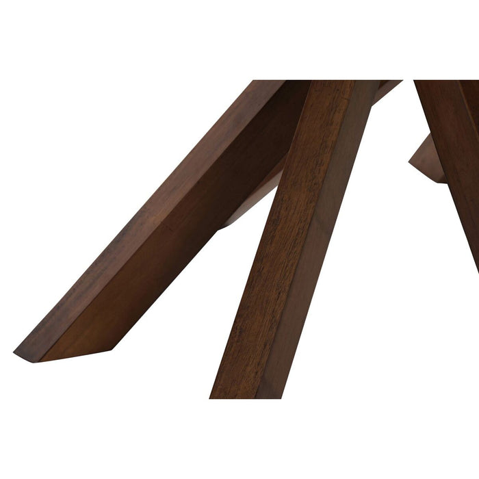 Masă de Sufragerie DKD Home Decor Geam Maro Transparent Nuc 120 x 120 x 76 cm