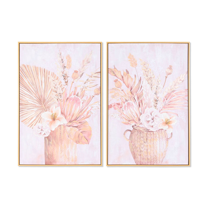 Tablou DKD Home Decor 60 x 3,5 x 90 cm Vază Scandinav (2 Unități)