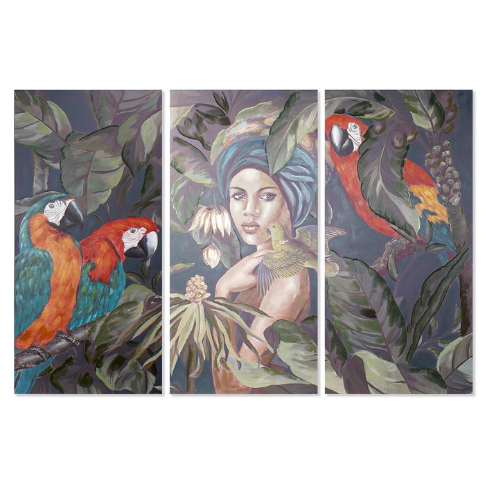 Tablou DKD Home Decor 90 x 3 x 190 cm Colonial (3 Unități)