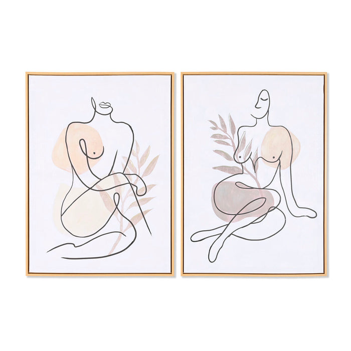 Tablou DKD Home Decor 50 x 3,5 x 70 cm Abstract Scandinav (2 Unități)