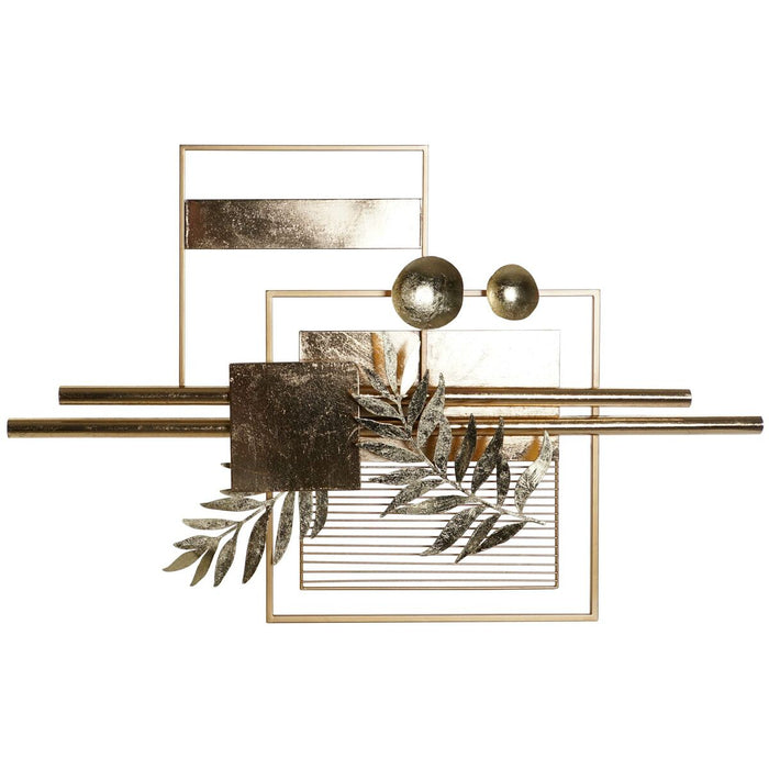 Decorațiune de Perete DKD Home Decor 105,4 x 6,4 x 67,3 cm Abstract Auriu*