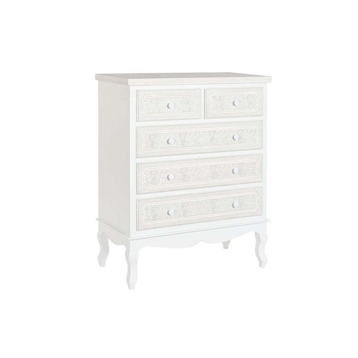 Dulap cu Sertare DKD Home Decor Gri Lemn Alb Romantic Lemn MDF (80 x 42 x 105 cm)