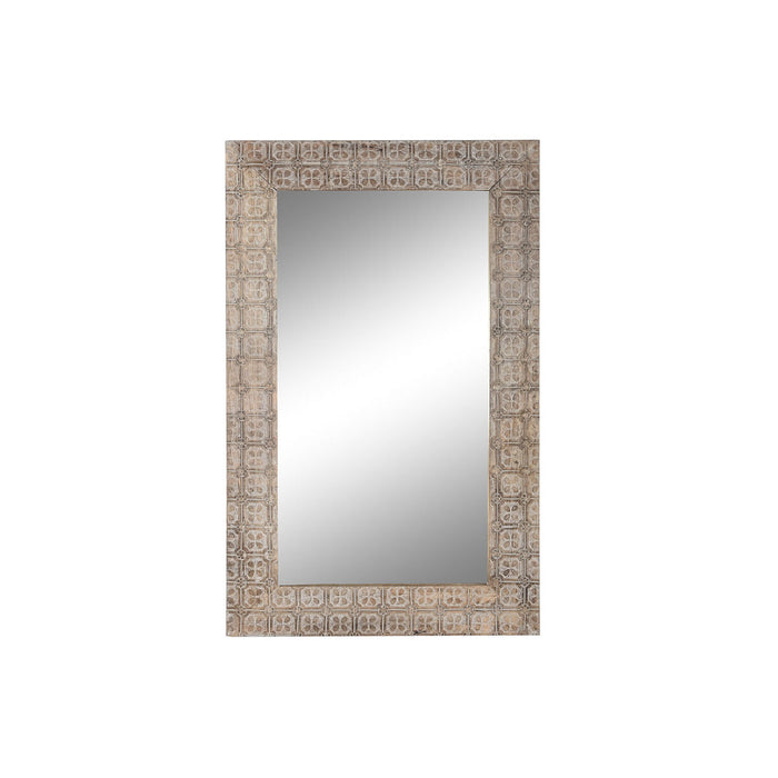 Oglindă de perete DKD Home Decor Maro Natural Geam Lemn de mango Indian 76,5 x 3 x 122 cm