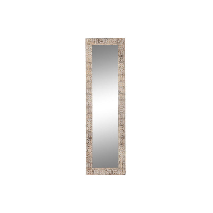Oglindă de perete DKD Home Decor 44 x 3 x 150 cm Geam Maro Alb Lemn de mango Indian Lemn MDF murat