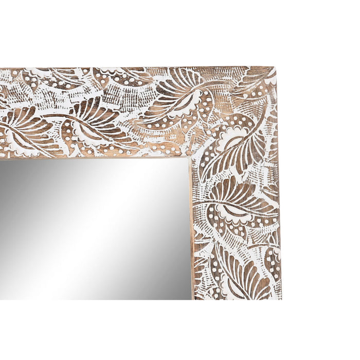 Oglindă de perete DKD Home Decor 44 x 3 x 150 cm Geam Maro Alb Lemn de mango Indian Lemn MDF murat