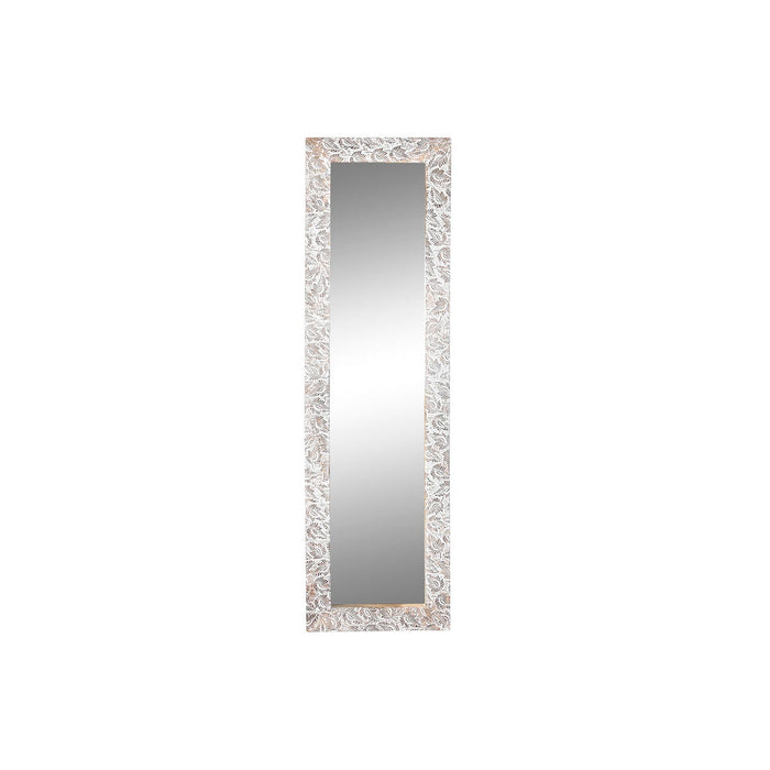 Oglindă de perete DKD Home Decor 44 x 3 x 150 cm Geam Maro Alb Lemn de mango Indian Lemn MDF murat