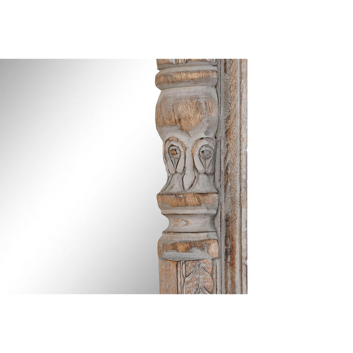 Oglindă de perete DKD Home Decor Alb Maro Lemn de mango Oglindă 50,8 x 7 x 184 cm