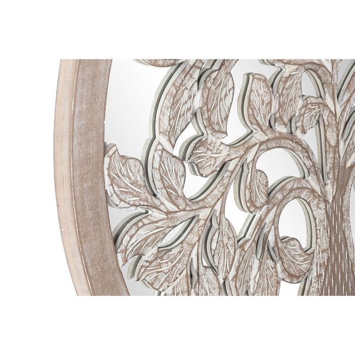 Decorațiune de Perete DKD Home Decor 90 x 2,5 x 90 cm Finisaj învechit Natural Copac Alb Indian