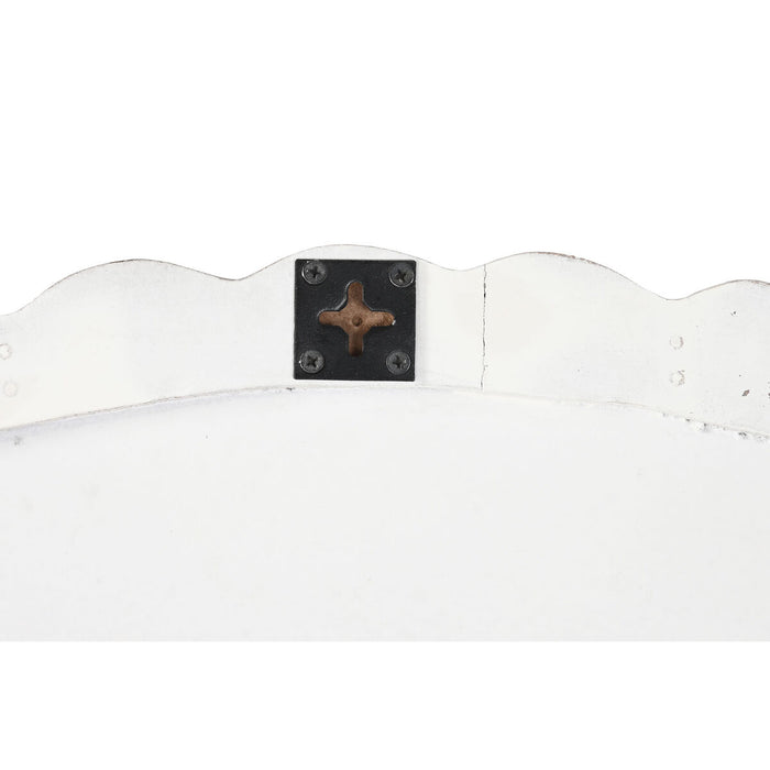 Decorațiune de Perete DKD Home Decor Finisaj învechit Natural 120 x 3 x 120 cm Alb Indian