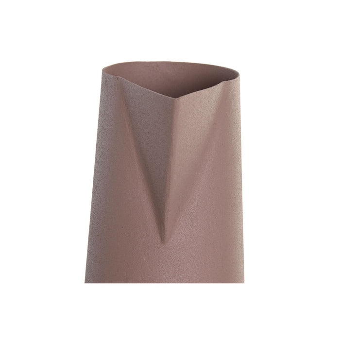 Vază DKD Home Decor 15 x 11 x 45 cm Bej Roz Fier (2 Unități)