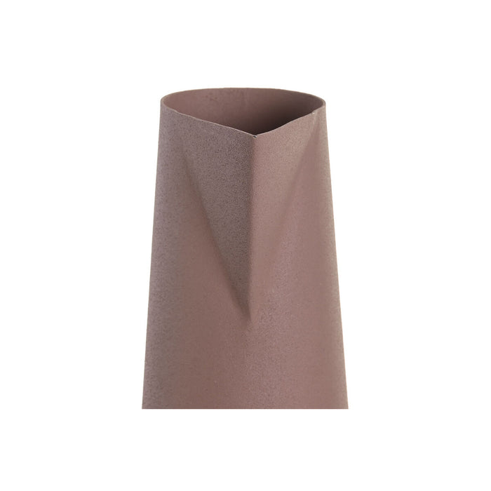 Vază DKD Home Decor Bej Roz Fier 12 x 10 x 35 cm (2 Unități)