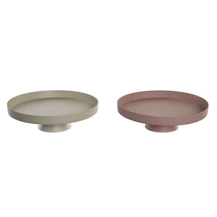 Decorațiune pentru Centrul Mesei DKD Home Decor Bej Roz 31 x 31 x 9 cm Urban (2 Unități)