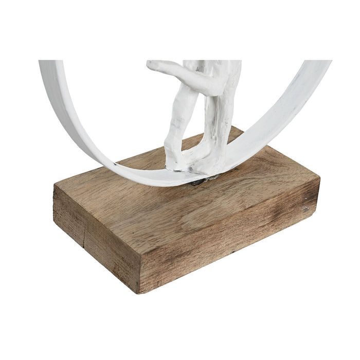 Figură Decorativă DKD Home Decor 24 x 9 x 26 cm Alb Rășină Lemn de mango Partener