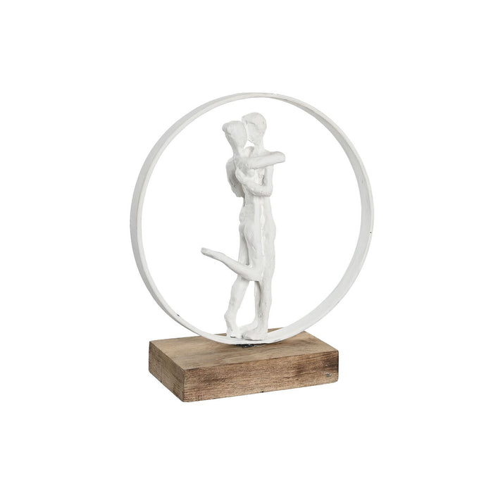 Figură Decorativă DKD Home Decor 24 x 9 x 26 cm Alb Rășină Lemn de mango Partener