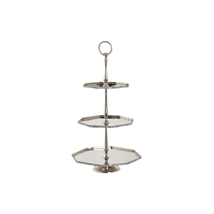 Decorațiune pentru Centrul Mesei DKD Home Decor Argintiu Aluminiu (28 x 28 x 47 cm)