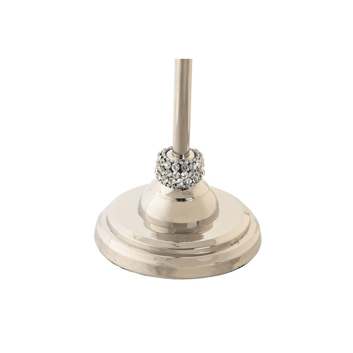 Candelabru DKD Home Decor Argintiu Aluminiu Acrilic 10 x 10 x 25 cm Cromat