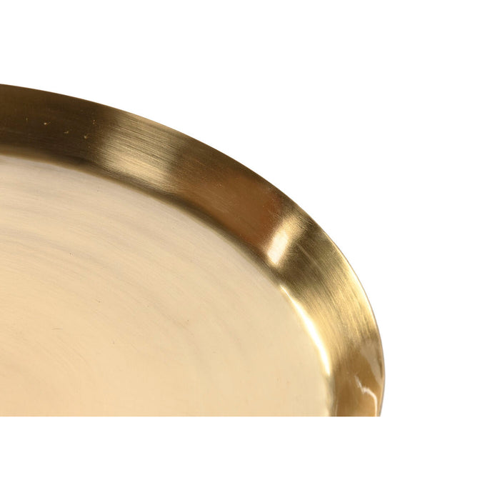 Masa laterală DKD Home Decor 37 x 37 x 50 cm Geam Albastru Auriu* Fier