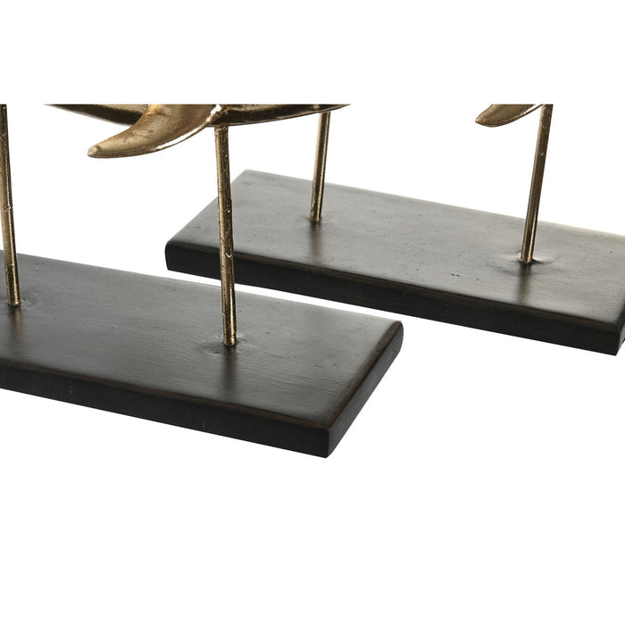 Figură Decorativă DKD Home Decor 32 x 10,5 x 19,5 cm Negru Auriu* (2 Unități)