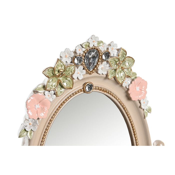 Oglindă cu Suport DKD Home Decor Multicolor Rășină Geam 16,5 x 13 x 30 cm