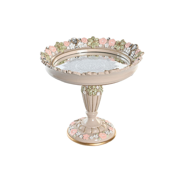 Decorațiune pentru Centrul Mesei DKD Home Decor Oglindă Rășină Multicolor Romantic (23,5 x 23,5 x 20,5 cm)