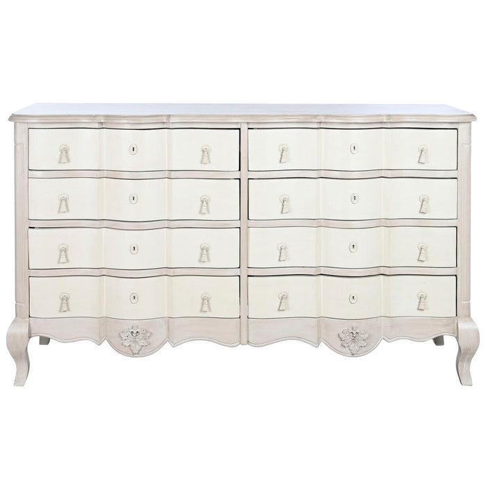 Comodă DKD Home Decor 155 x 51,5 x 90,5 cm Alb Crem Lemn de mango Lemn MDF