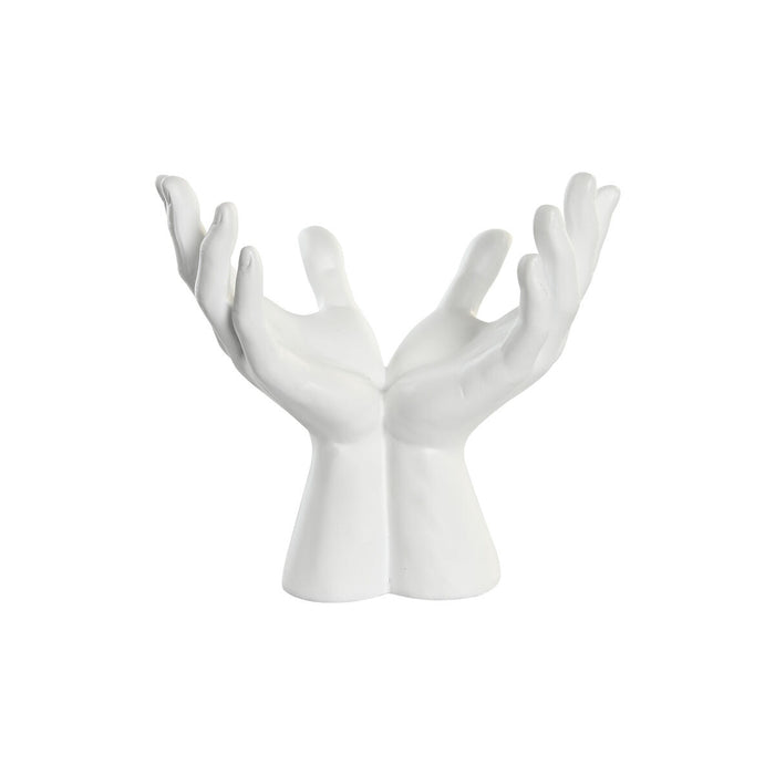 Figură Decorativă DKD Home Decor 25 x 15 x 23 cm Alb Mâini