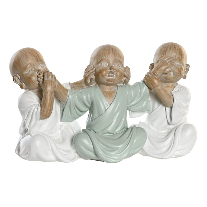 Figură Decorativă DKD Home Decor Rășină Multicolor Călugăr Oriental (16 x 6,5 x 9,5 cm)