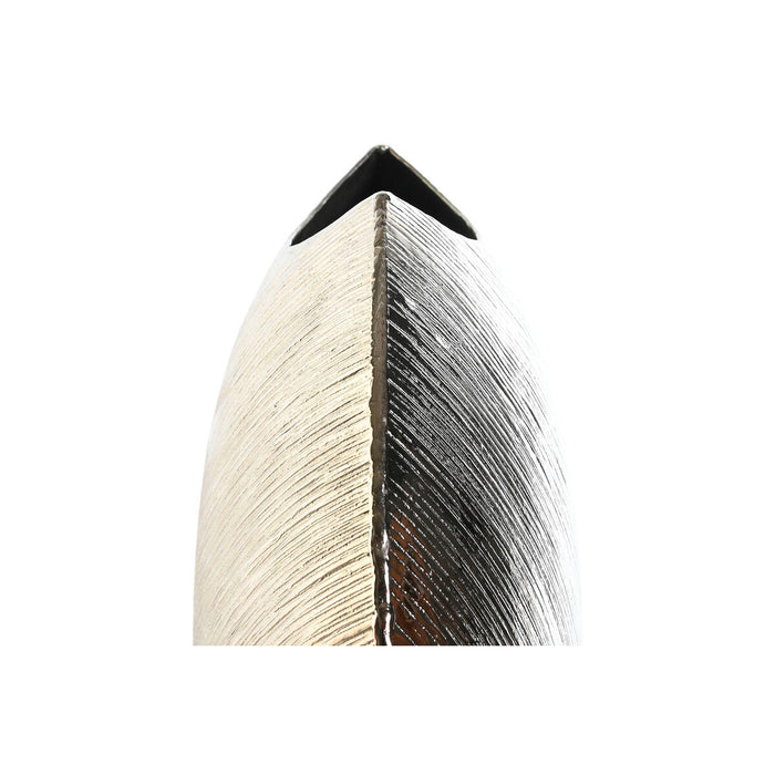 Vază DKD Home Decor Argintiu Auriu* Aluminiu Modern 27 x 13 x 33 cm (2 Unități)