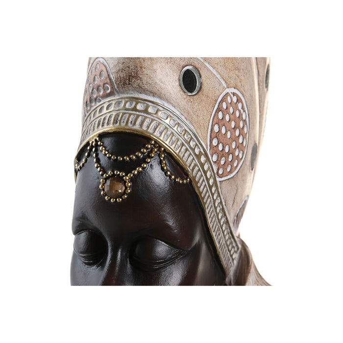Figură Decorativă DKD Home Decor 18 x 10,5 x 33 cm Bej Auriu* Maro Alb Colonial Africană (2 Unități)