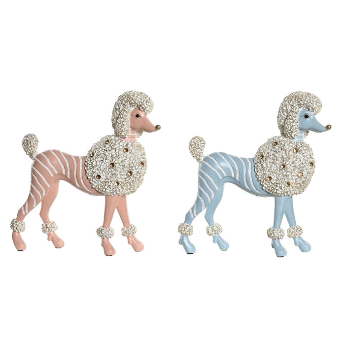 Figură Decorativă DKD Home Decor Scandi 25 x 8 x 27,5 cm Albastru Roz (2 Unități)