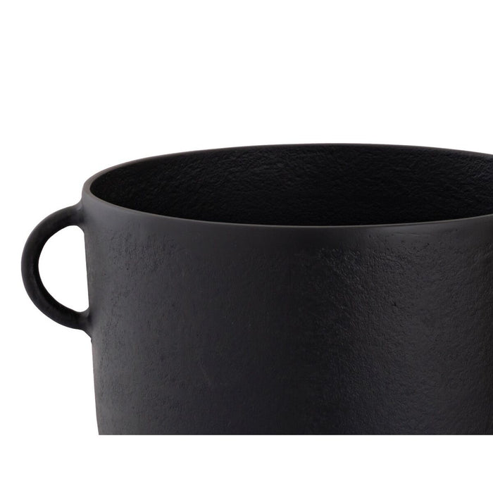 Vază DKD Home Decor 36 x 29 x 33 cm Negru Auriu* Aluminiu Modern (2 Unități)