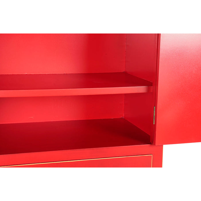 Dulap DKD Home Decor 85,5 x 50,5 x 186,2 cm Brad Roșu Lemn MDF