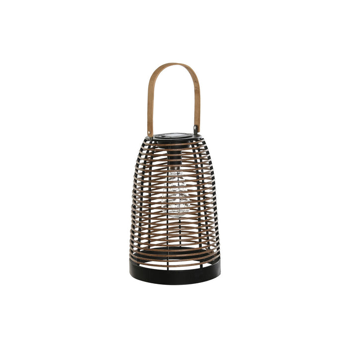 Lampă solară DKD Home Decor Maro Negru Bambus Ratan 20 x 20 x 45 cm