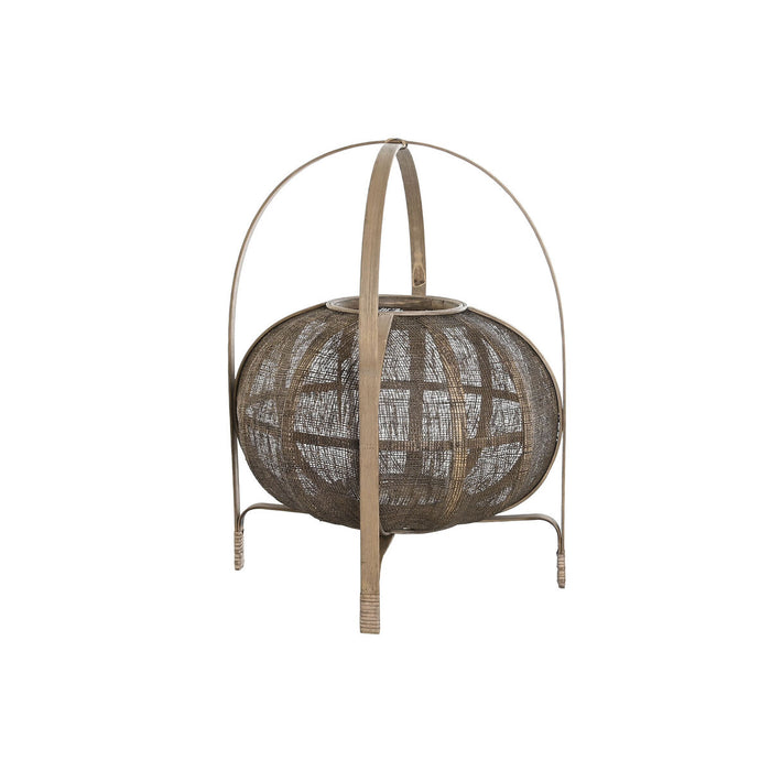 Suport de Lumânări DKD Home Decor Maro Natural Bambus 35 x 35 x 47 cm