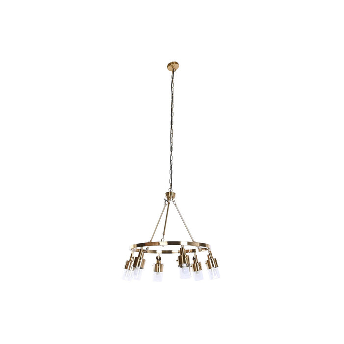 Lustră DKD Home Decor 66 x 66 x 60 cm Geam Auriu* Metal 40 W
