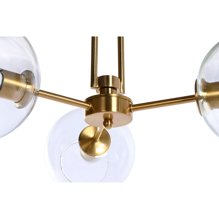 Lustră DKD Home Decor Auriu* Metal Geam 50 W 56 x 56 x 36 cm