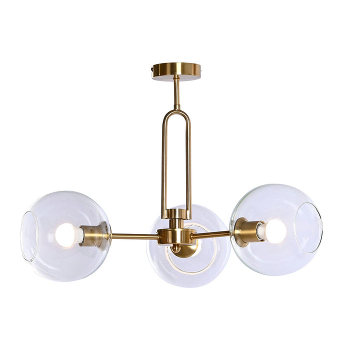 Lustră DKD Home Decor Auriu* Metal Geam 50 W 56 x 56 x 36 cm