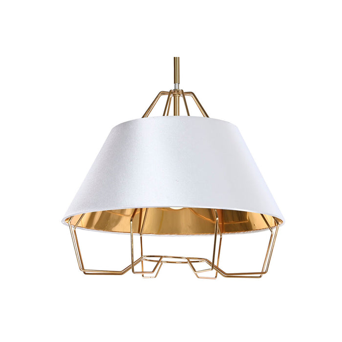Lustră DKD Home Decor Alb Auriu* PVC Metal 50 W 38 x 38 x 32 cm