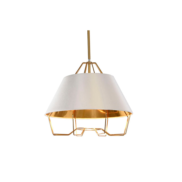 Lustră DKD Home Decor Alb Auriu* PVC Metal 50 W 38 x 38 x 32 cm