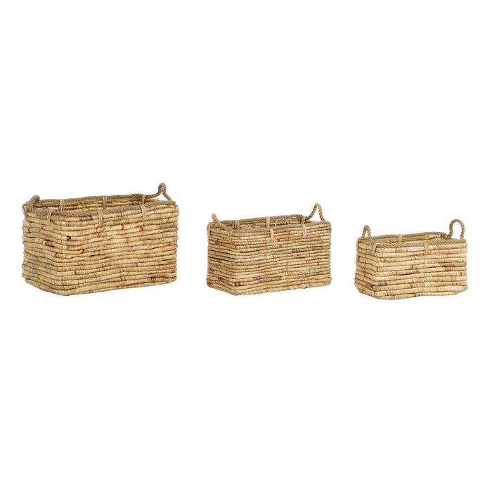 Set de Coșuri DKD Home Decor 49 x 30 x 35 cm Metal